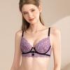 Womens Lace Bra Set Thin Cup Underwire Large Bust Support Comfort Breathable 3/4 Coverage