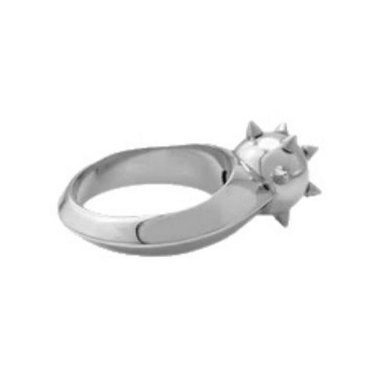 Yin Taifei Gothic Punk Silver Adjustable Bead Rivet Ring