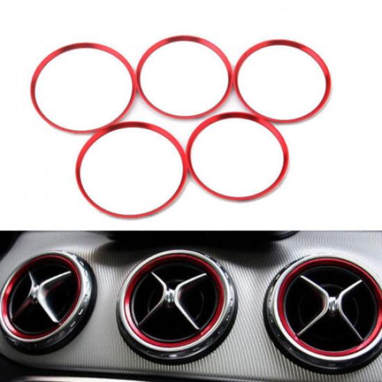 Set Car Front Center Sider AC Air Vent Cover Decoration For Benz A B CLA GLA 14