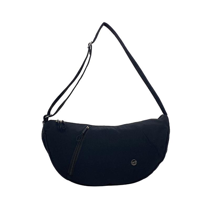 Canvas Dumpling Bag For Women With Zipper Closure And Phone Pocket For Daily Casual Use