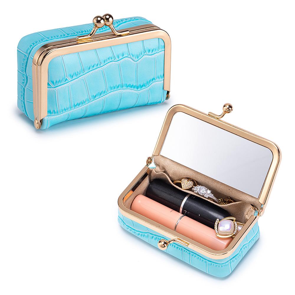 Real Leather Cosmetic Case with High-quality Appearance, Bag Storage Box, Earphone Case, Jewelry Box