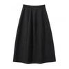 Womens High Waist A-Line Wool Blend Midi Skirt Winter Plus Size Comfortable Casual Petite