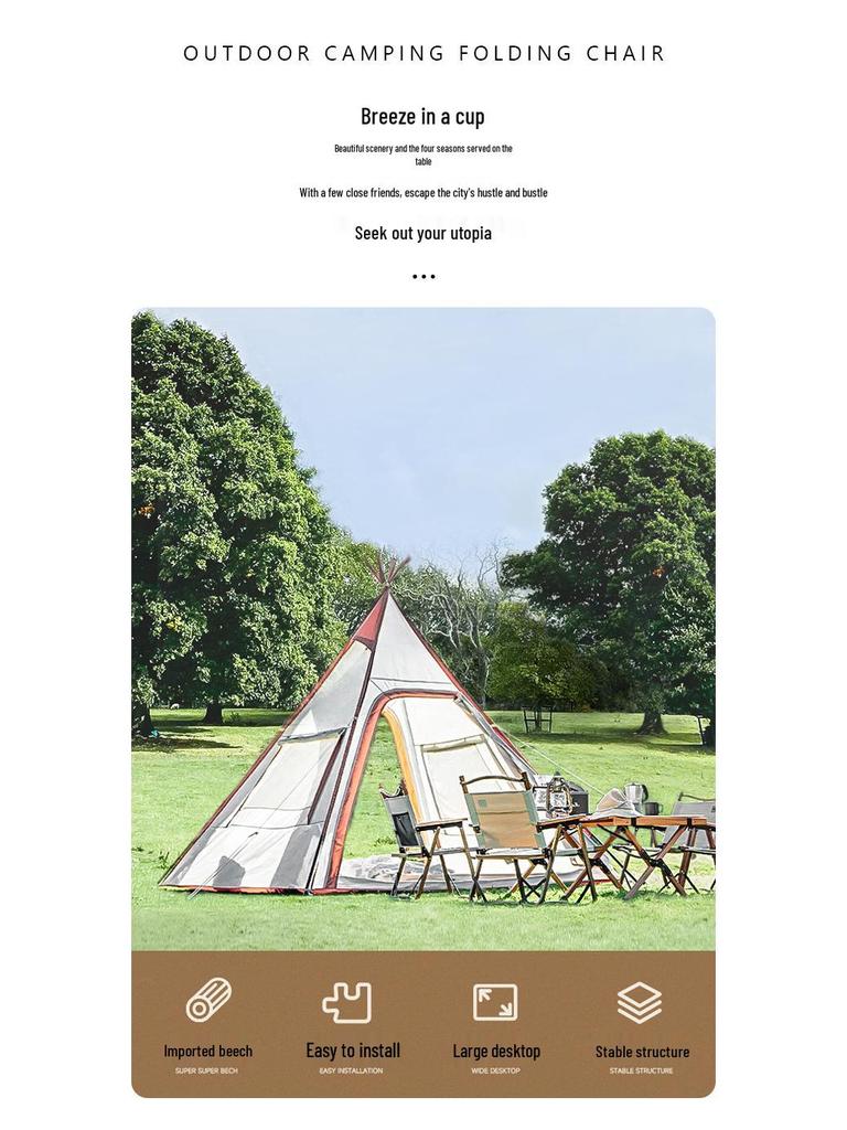 Portable Aluminum Roll-up Outdoor Folding Table & Chairs Set for Camping and Picnics, Customizable Options Available