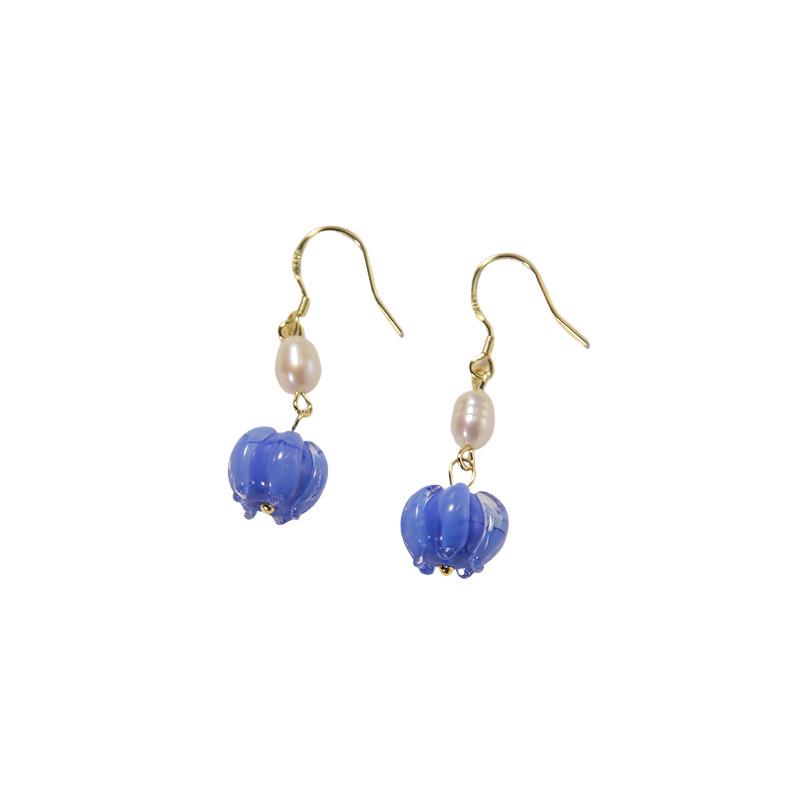 Elegant Retro Freshwater Pearl Earrings - Niche Chinese Style for Women, Perfect for Hanfu