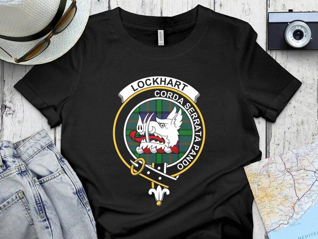 Lockhart Clan Crest Tartan T-Shirt & Sweatshirt – Scottish Heritage