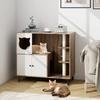 GIANTEX Cat Litter Cabinet with Sisal Scratching Post, Hideaway and Side Entrance