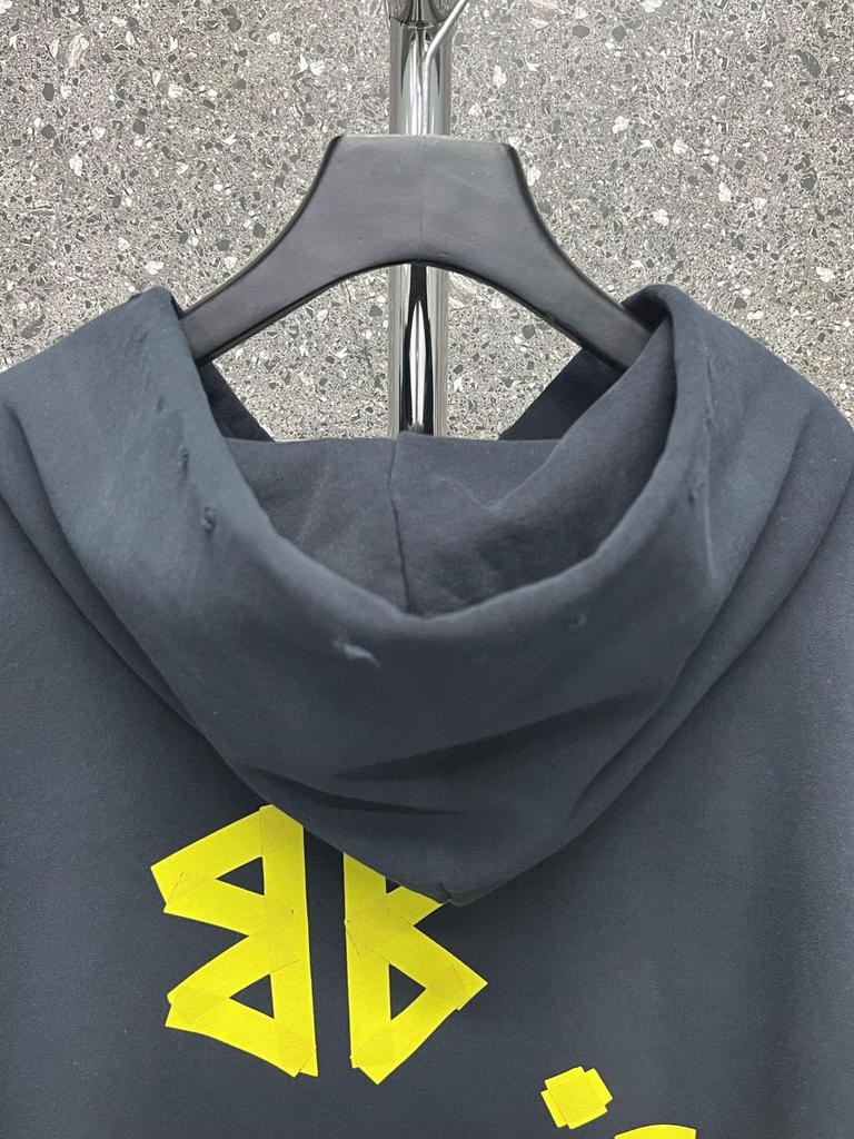 B Marke 23SS Gelbes Logo Unisex Oversized Hoodie