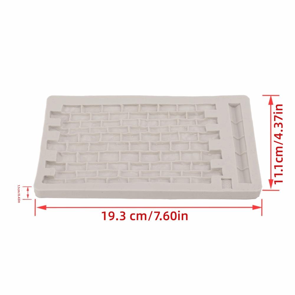 Reusable Fondant Texture Mats Silicone Soft Fondant Embossing Mats Convenient Demoulding Brick Wall Texture Fondant Mold