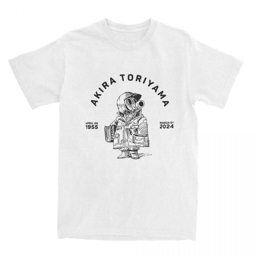 RIP Akira Toriyama 1955  2024 TShirts Men Cool Pure Cotton Tee Shirt Round Collar Short Sleeve T Shirt Plus Size Clothes