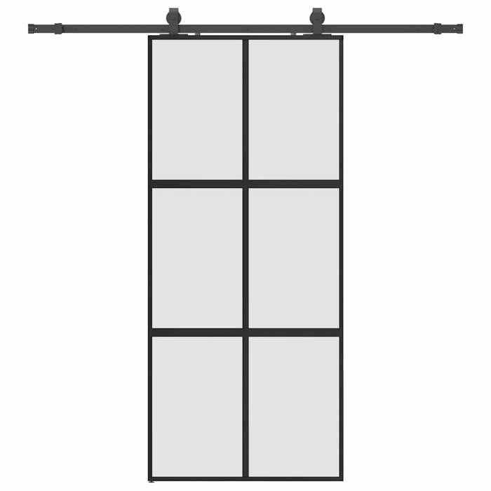 VidaXL Sliding Door with Black Hardware Kit 90x205 Cm, Sliding Door On Rail, Interior Sliding Door, 3375881