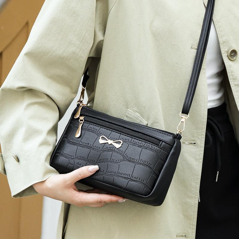 Women's Bags Are Versatile, New Messenger Bags, High-end Underarm Bags, Simple Bows, Large-capacity Shoulder Bags.