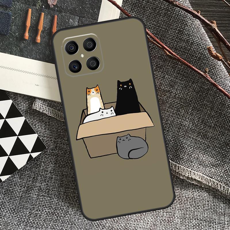 Cartoon Cute Cats For Honor Magic 6 Pro Magic 5 Lite 50 70 90 Lite X6 X7 X8 X9 X6a X7a X8a X9a X8b X9b Case