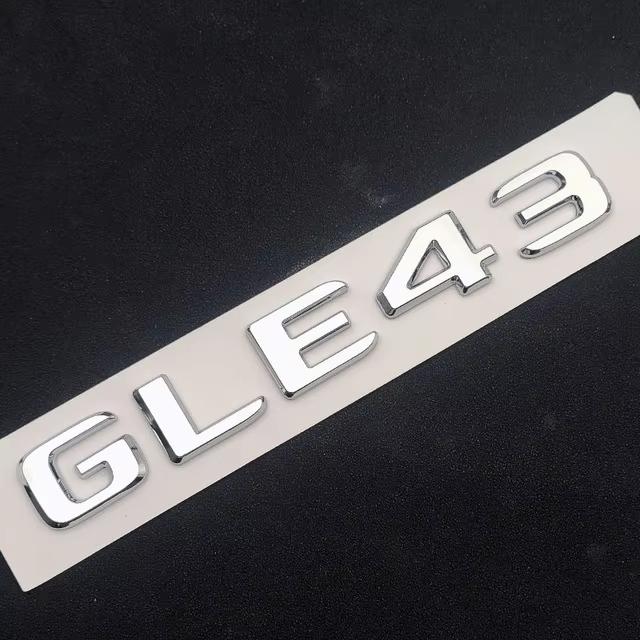 3D ABS Auto Heckklappen Emblem GLE 43 BITURBO 4MATIC Buchstaben Logo Abzeichen Aufkleber Für Mercedes Benz GLE43 AMG W167 W166 Zubehör JO7