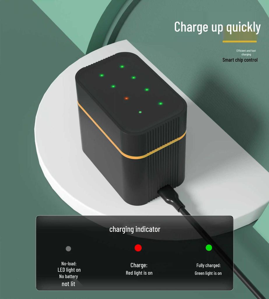 1.5V AA Lithium Battery Charger with Smart Case and Type-C Fast Charging