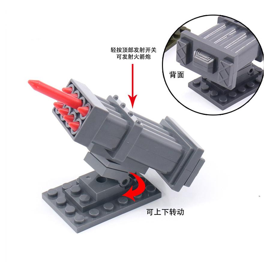 Missile Launcher Soldier Army Gun MOC SWAT Military Toys Playmobil Brinquedos Figures Building Block Brick Mini Assembly Toys