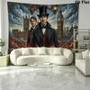 Tapisserie murale Sherlock Accroche murale esthétique Couverture en tissu imprimé Tapisseries décoratives pour chambre à coucher salon décoration intérieure