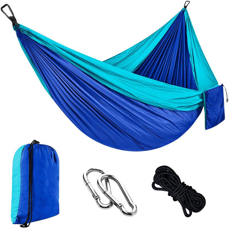 Portable Nylon Parachute Camping Hammock Swing Chair (Single/Double)