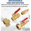 RV Winterizing Kit, RV Blowout Adapter With Shut Off Valve, Sprinkler Blowout Adapter With Quick-Connect Plug To 3/4" Garden Hose, Camper Winterize