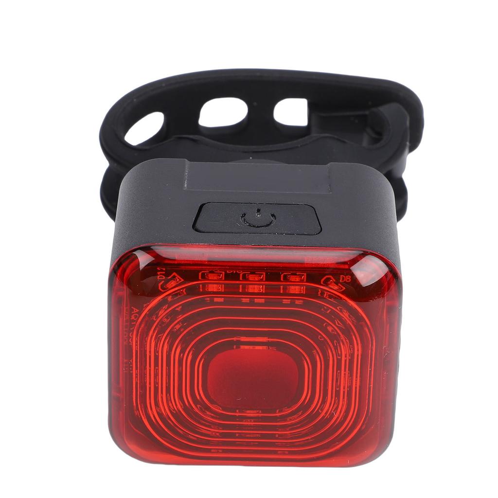 Bike Rear Light Rechargeable IP55 Water Proof Battery Display Brake Sensing Bike Tail Light with 6 Light Modes for Night Cycling