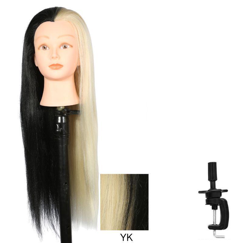 High Temperature Fiber Wig Mannequin Head for Hairdressing and Haircutting Training