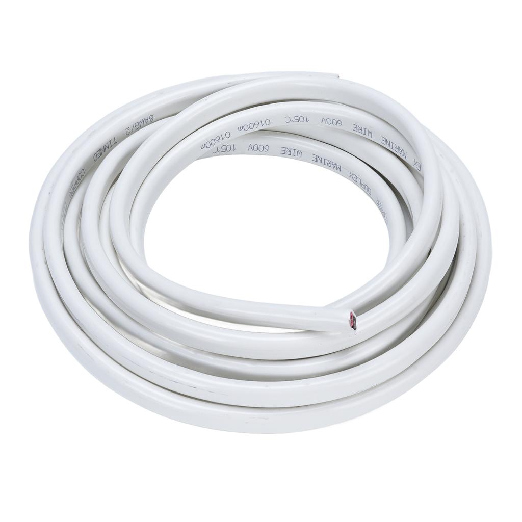 8 Gauge Marine Wire 20ft 2 Core Flexible Waterproofing 600V UL Certified Boat Electrical Cable for RV Yacht Trailer