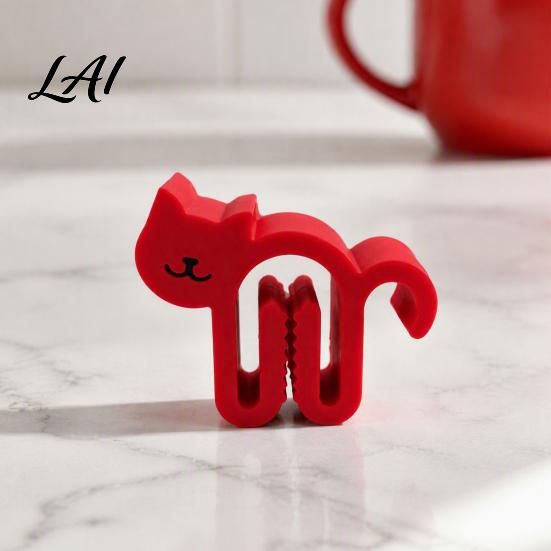 Food Bag Closing Tools 10Pcs 3D Printed Cat Sealing Clip Snack Bread Chip Clips Seal Clamp Multipurpose Sealer Kitchen Gadgets Multi Purpose Clamps