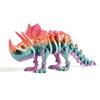 3D Printed Triceratops Rex Figurine – Full Jointed Movable Dinosaur Model, Realistic Desktop Decoration & Birthday Gift