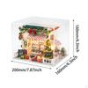 Christmas Dollhouse DIY Kit 3D Wooden Puzzle with Lighting for Valentine's Day Gift Easily Install