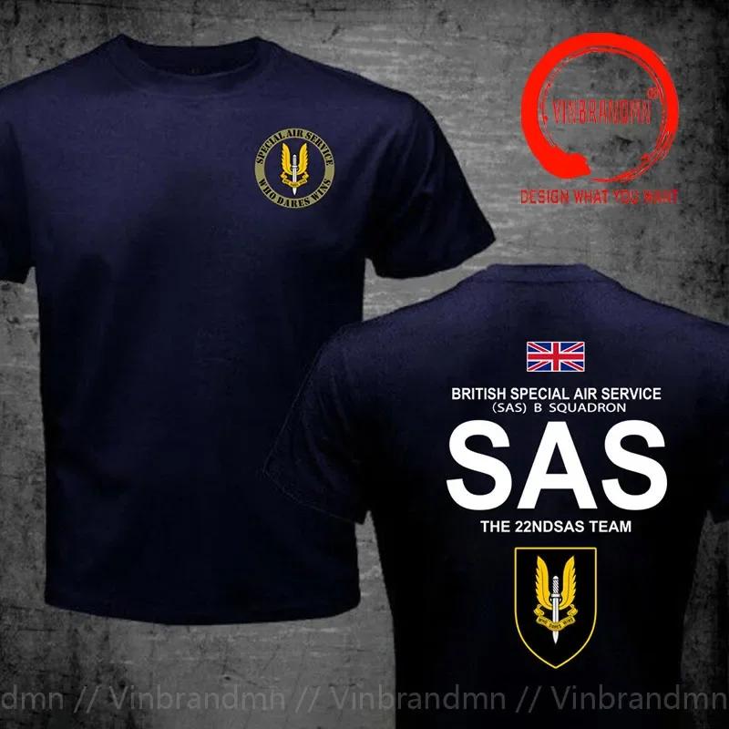 T-shirt Unisex British Special Air Service UK SAS Cecchino T-shirt Unisex Regno Unito Moda Casual Abbigliamento Maschile Maglietta Estiva