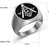 Drop Shipping Hohe Qualität Freimaurer AG Ring 316L Edelstahl Schmuck für Männer Ring Großhandel Modeschmuck US Größe 7 - 13