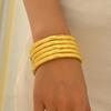 Alloy Multilayer Bracelet Gold Color Punk Charm Bangle Silver Color Layered Stackable Wrist Bracelet Jewelry Accessories