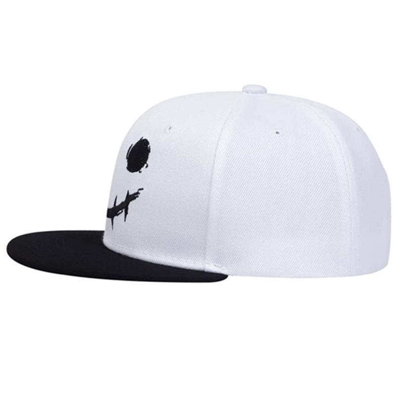 Unisex XO Smiling Face Embroidery Hip-hop Hats Outdoor Adjustable Casual Baseball Caps Sunscreen Hat