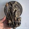 Hecates Triple Goddess Gothic Wall Sconce Retro 3D Carved Bronze Resin Wall Lamp For Bedroom Living Room Halloween Home Decor