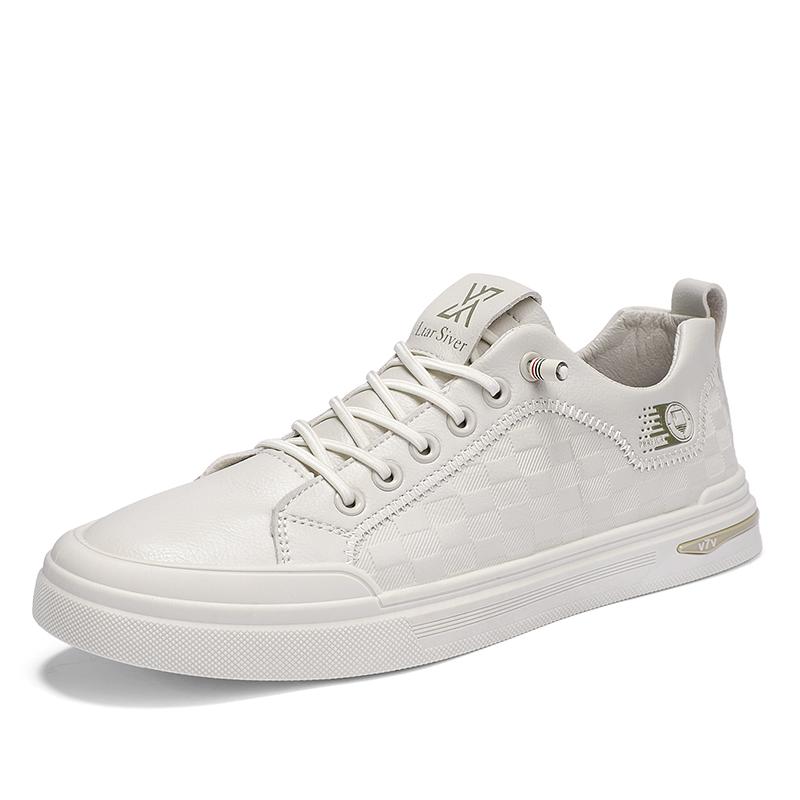 

Модная Удобная Уличная Нескользящая Модная Кожаная Обувь 2024 Весна Новая Мужская Повседневная Обувь Деловая Легкая Дышащая Обувь 44 39 бежевый