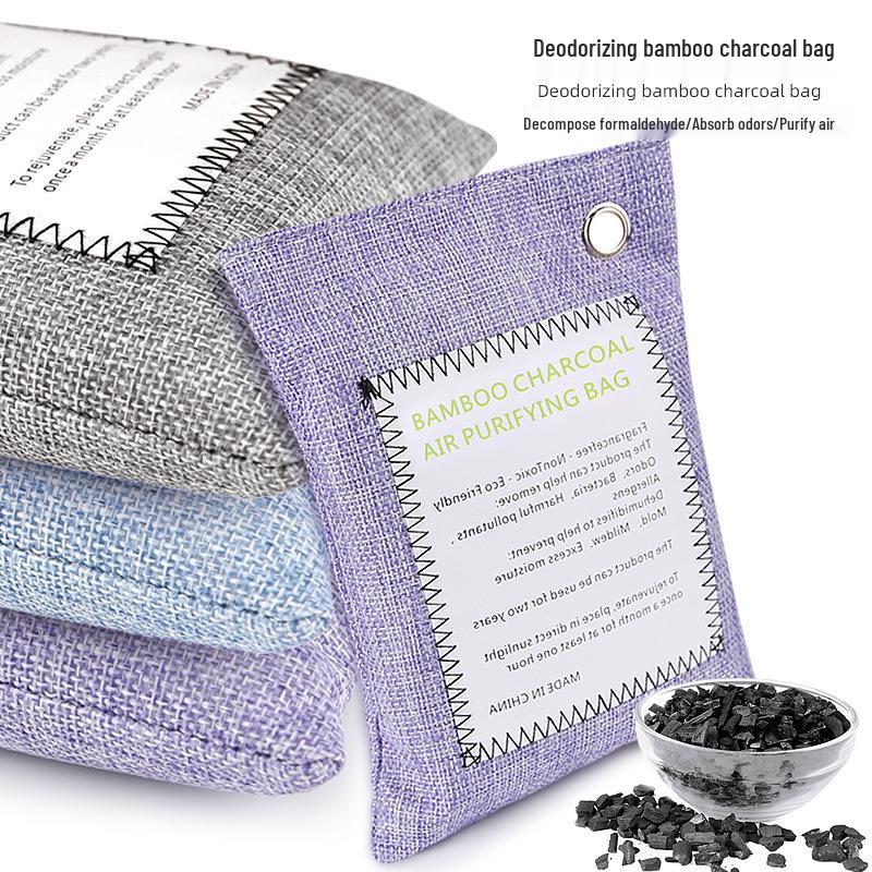 Sac Absorbeur d'Odeurs et d'Humidité en Charbon de Bambou Haute Température pour Voiture et Maison