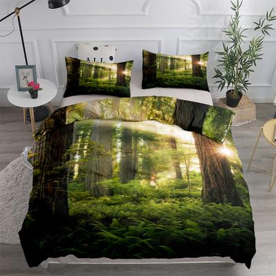 Morning Forest Customizable Duvet Cover Set King Queen Double Full Twin Single Size Bed Linen Set