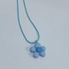 Sweet Colorful Flower Pendant Necklace for Women Girl Floral Design Rope Chain Chokers Fashion Jewelry Gift