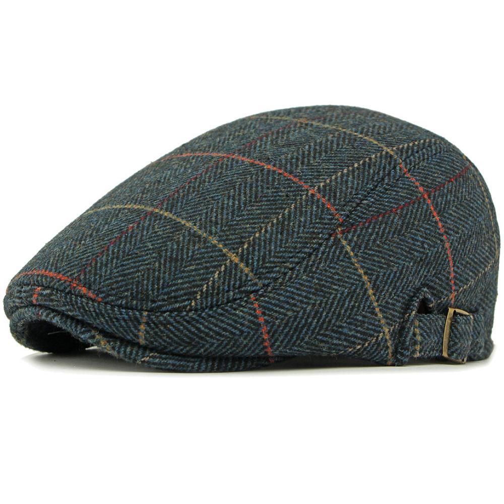 HT4839 Mens Berets Striped Artist Painter Wool Beret Hats Ivy Flat Cap Women Thick Warm Autumn Winter Hat Male Female Beret Caps