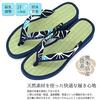 Takeharu Made In Japan Tatami and Igusa Hemp Size M Women's Sandals, Calypso, Leaf/Navy,
