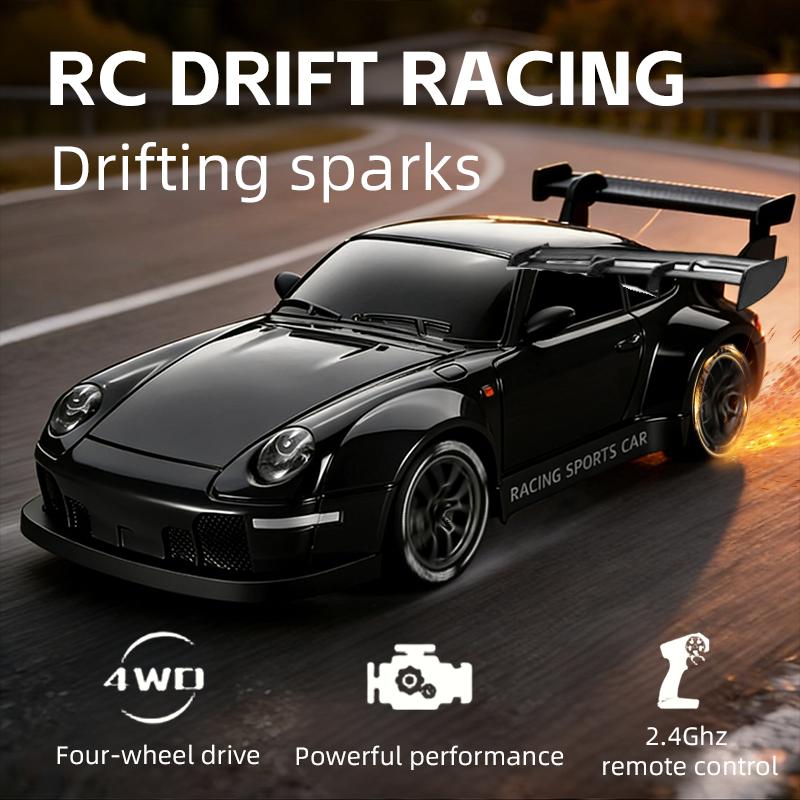 1: 24 RC Remote Control Car 4WD High-speed Drift Racing Car 2.4G Firelight Remote Control Car children Model Toy Gift