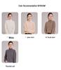 2025 Autumn/Winter Women's High Neck Cashmere Stripe Sweater