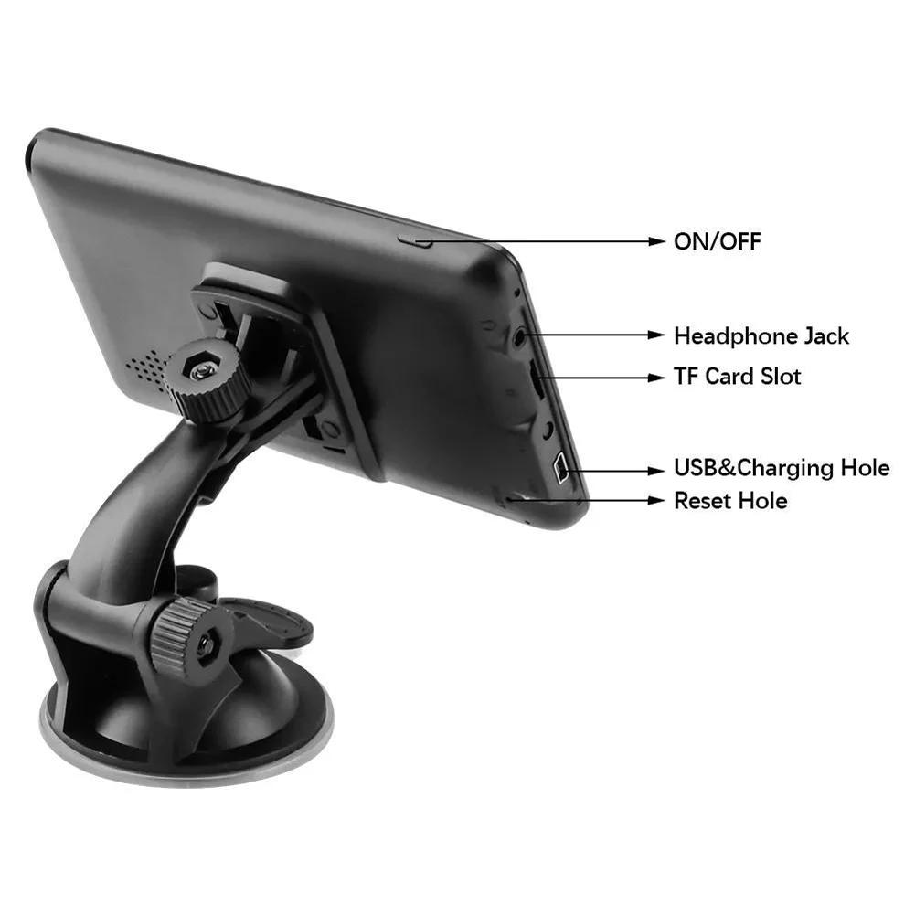 Universal 5Inch GPS Navigation for Car Truck 256MB+8G HD Navigator Australia Europe North America Map & FM Music Speeding Alarm