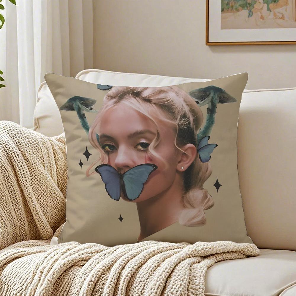 actor bold SSydney SSweeney Cushion Cover Pillowcase Antidustmite living Room Sofa Decor Cushion Room