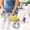2 Pcs Cookie Press Attachment Stainless Steel with Connection Ring Cookie Maker Attachment Biscuit Mould for Size 5 Meat Grinder