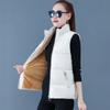 Autumn and Winter Down Cotton Outside Wear Stand-up Collar Vest Padded Horse Jacket Warm Shoulder Sleeveless Jacket Plus Size