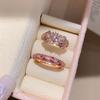 Exquisite Purple Zircon Rose Gold Open Ring - Luxurious Sophisticated Fashion Jewelry