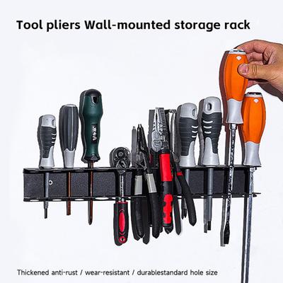 Tool Storage Rack Wall Mounted Screwdriver Organizer Rustproof Carbon Steel Screwdriver Holder for Garage Workshop