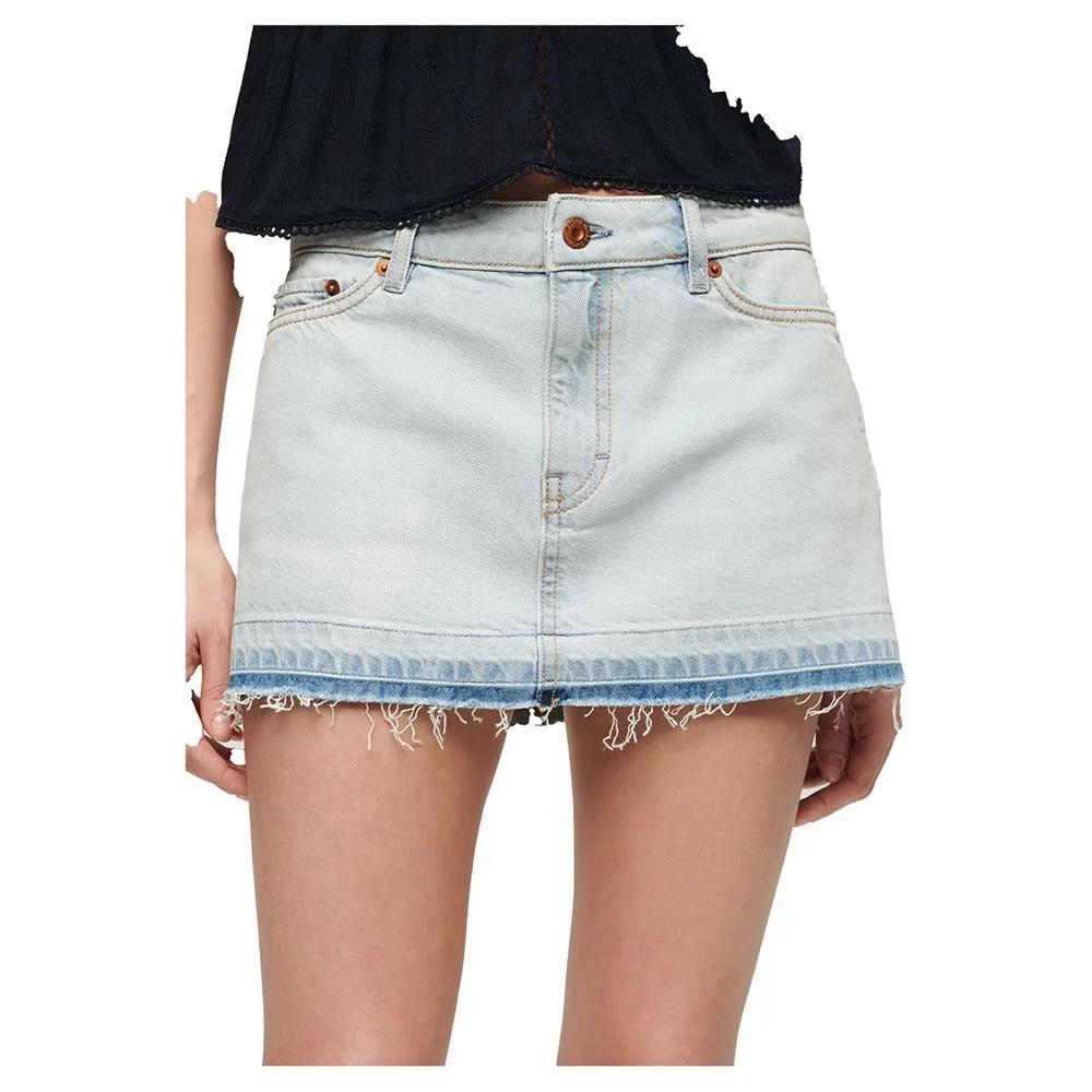 Superdry Damen Blau Jeans Minirock - Bild 2