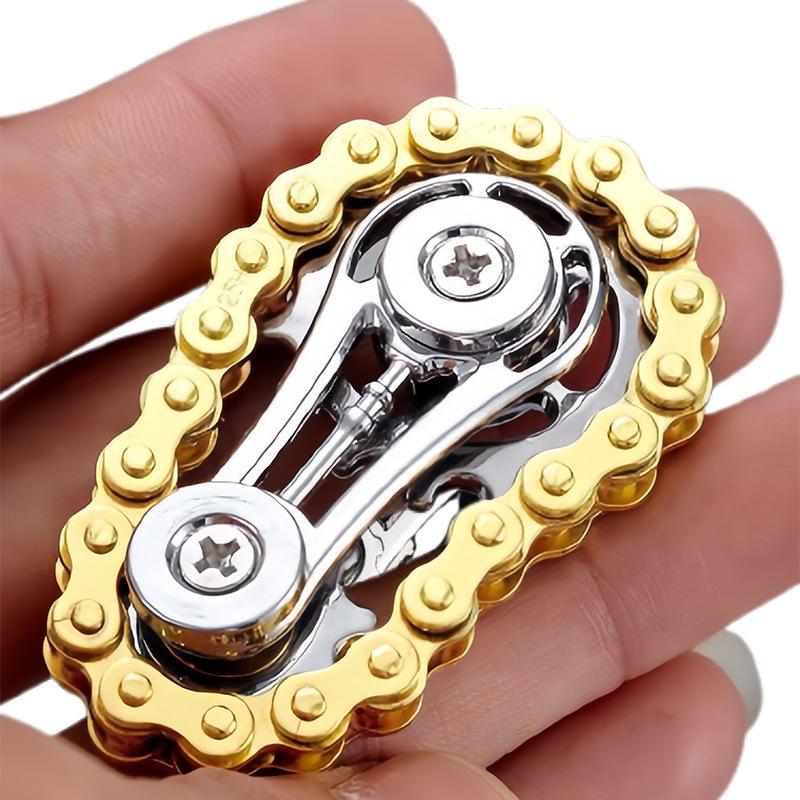 Creative Car Chain Gear Finger Spinner Toy - DIY Decompression Flywheel Artifact