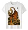 Tshirt Muscle Freaks Tiger Waves Oriental Style Tiger